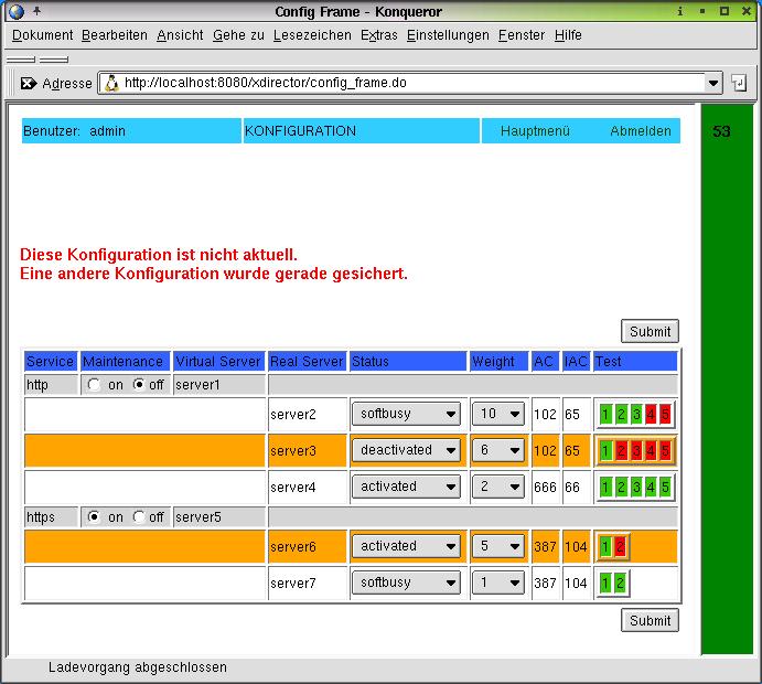 Konfiguration nicht aktuell